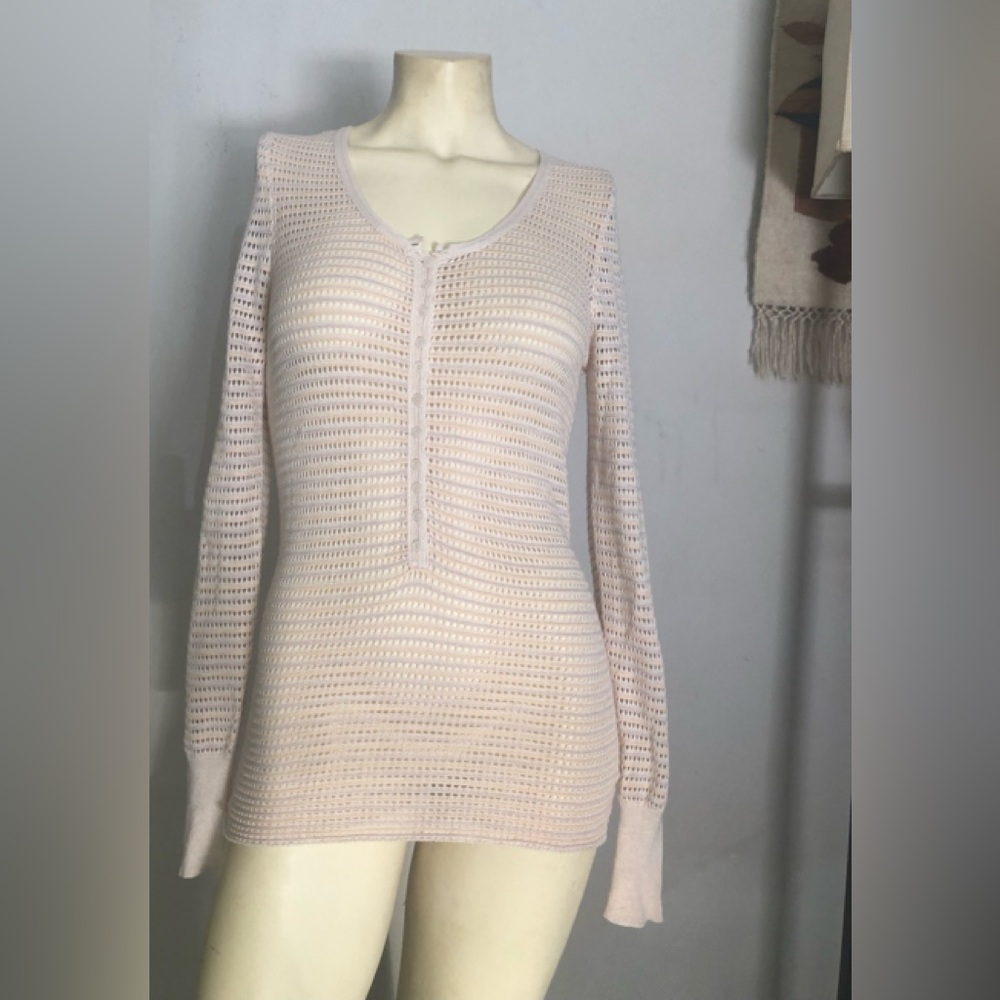 Marc By Marc Jacob’s Women's Cream & Gold Pullover Sweater Size Small